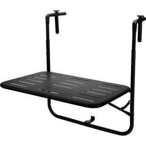 Sklápací balkónový stolík, 60 x 43 x 70 cm, čierna vyobraziť