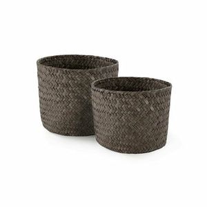 Compactor Set 2 ks pletených košíkov Compactor MIKA, malý 14 x 11 cm, veľký 16 x 12 cm, dymovo hnedý vyobraziť