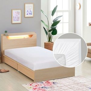 Bellatex Plátené prestieradlo s gumou biela, 90 x 200 cm vyobraziť