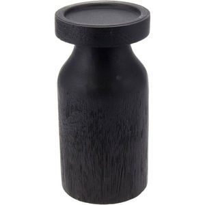 Svietnik z mangového dreva Thabo, 10 x 20 cm, čierna vyobraziť