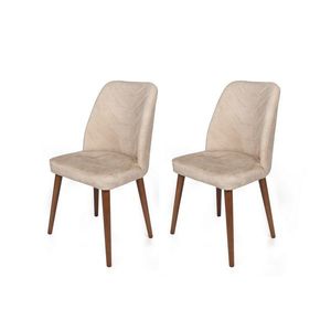 Súprava jedálenských stoličiek Dallas Beige and Walnut, 2 ks vyobraziť