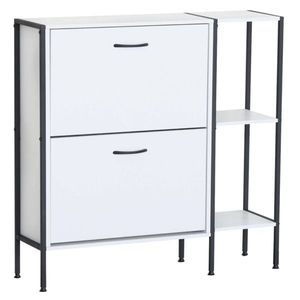 Botník SOVIO, 2 poschodia, biela vyobraziť