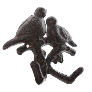 Liatinový vešiak Vtáčiky na vetvičke čierna, 12 x 13 cm vyobraziť