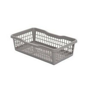 Plastový košík 24, 8 x 14, 7 x 7, 2 cm, sivá vyobraziť