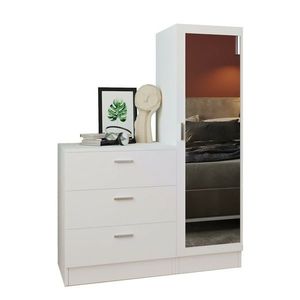 Komoda so zrkadlom Coco White vyobraziť