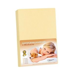 Bellatex Jersey prestieradlo s elastanom vanilková, 90 x 200 cm vyobraziť