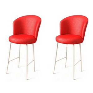 Súprava barových stoličiek Uras Red and White, 2 ks, 2 ks vyobraziť