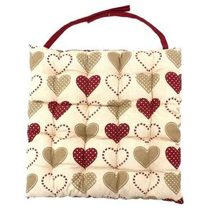 Home Elements Sedák prešívaný Srdcový motív, 40 x 40 cm vyobraziť