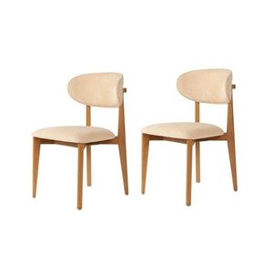 Súprava jedálenských stoličiek Lionte Beige and Dark Oak, 2 ks vyobraziť