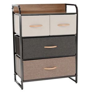 Komoda s látkovými zásuvkami HAZEL TYPE 2, hnedá, M vyobraziť