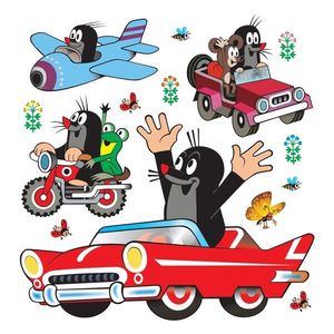 AG Art Samolepiaca dekorácia Krtko a auto, 30 x 30 cm vyobraziť