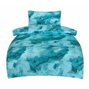 Satinové povlečení Deluxe Minerals tyrkys, 140 x200 cm, 70 x 90 cm vyobraziť