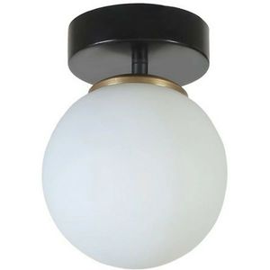 Stropné svietidlo Yeni Can Tekli Siyah Beyaz Camli Avize, čierna-biela vyobraziť