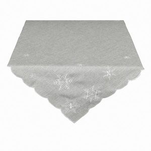Forbyt Vianočný obrus Vločky sivá, 120 x 140 cm vyobraziť