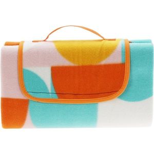 Pikniková deka Retro kocka 130 x 150 cm, oranžová vyobraziť