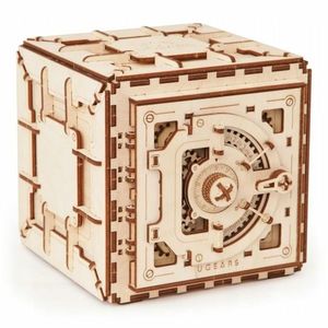 Ugears 3D drevené mechanické puzzle Trezor vyobraziť