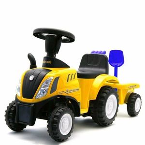 Baby Mix Detské odrážadlo traktor s vlečkou anáradím New Holland, žltá vyobraziť