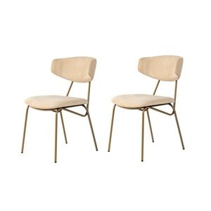 Súprava jedálenských stoličiek Nancy Beige and Gold, 2 ks vyobraziť