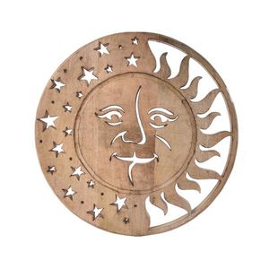 InDecor Nástenná dekorácia z mangového dreva Slnko a mesiac, 50 x 2, 5 cm vyobraziť