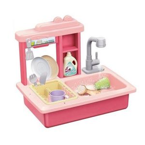 Teddies Drez na umývanie riadu s funkčným kohútikom na vodu, ružová vyobraziť