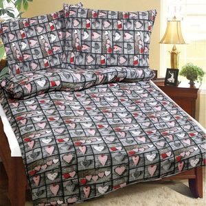 Bellatex Obliečky krep Srdce, 140 x 200 cm, 70 x 90 cm vyobraziť