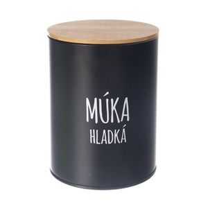 Dóza plech/bambus pr. 13 cm Múka hladká BLACK SK vyobraziť