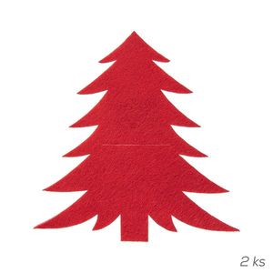 Orion Vrecko na príbory Stromček červená, 18 x 18 cm, súprava 2 ks vyobraziť