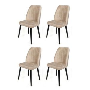 Súprava jedálenských stoličiek Alfa Cream and Black, 4 ks vyobraziť