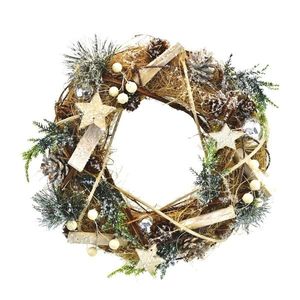 Vianočný ratanový veniec Doreen, 30 cm vyobraziť