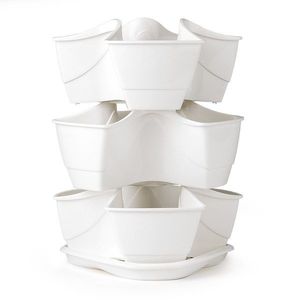 Kvetináč na bylinky Coubi 3 poschodia, biela, vyobraziť