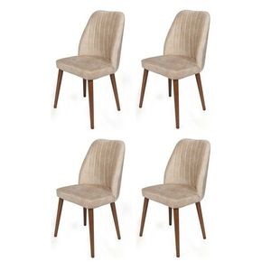 Súprava jedálenských stoličiek Alfa Cream and Walnut, 4 ks vyobraziť