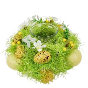 Jarný svietnik s motýlikom a vajíčkami, 17 x 8 cm vyobraziť
