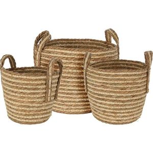 Sada dekoračných košíkov Almonte 3 ks, hnedá vyobraziť