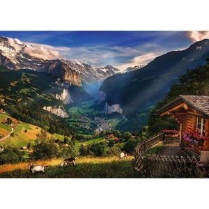 Trefl Puzzle Premium Plus Photo Odyssey: Údolie Lauterbrunnen, 1000 dielikov vyobraziť