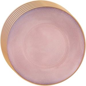 Orion Súprava keramických plytkých tanierov Glaze ružová 27 cm, 6 ks vyobraziť