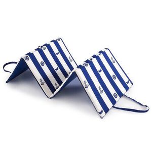 B.E.S. Petrovice Plážové ležadlo, modrobiele pruhy s potlačou vyobraziť