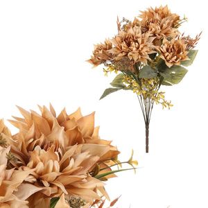 Umelá kytica Georgíny kapučíno, 49 cm vyobraziť