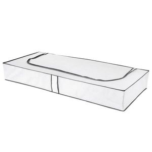 Compactor Nizky textilný úložný box Compactor Life, 108 x 45 x15 cm, sivo-biely vyobraziť