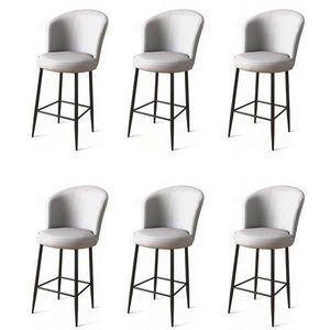 Súprava barových stoličiek Uras Grey and Black, 6 ks, 6 ks vyobraziť