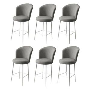 Súprava barových stoličiek Fora Grey and White, 6 ks, 6 ks vyobraziť