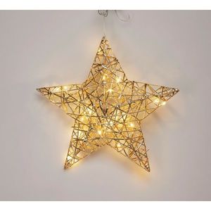 Vianočná svietiaca hviezda Champagne, 30 x 30 cm, 20 micro LED, na batérie vyobraziť