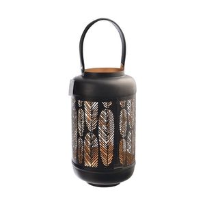 InDecor Kovový svietnik Leaf čierna, 19 x 38 cm, M vyobraziť