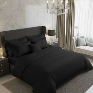 Kvalitex Saténové obliečky Luxury Collection čierna, 140 x 220 cm, 70 x 90 cm vyobraziť