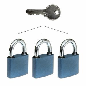 Set 3 ks visiacich zámkov na spoločný uzáver – „SU“ RV.OVAL.52.SET3 vyobraziť