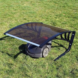 ALDOTRADE Prístrešok pre robotickú kosačku hnedý, 80 x 60 x 40 cm vyobraziť