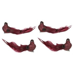 Súprava vtáčikov na klipe, fialová, 4 ks vyobraziť