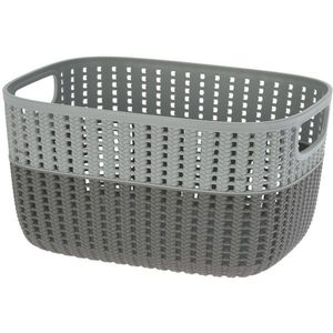 Plastový košík Duo, sivá, 28, 6 x 21, 8 x 15, 1 cm vyobraziť