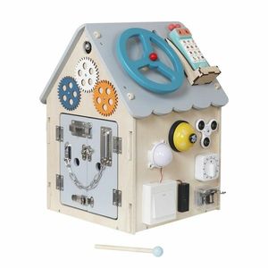 2Kids Toys Activity board Domček, sivá vyobraziť