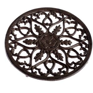 Liatinová podložka pod hrniec Mandalle čierna, pr. 19 cm vyobraziť