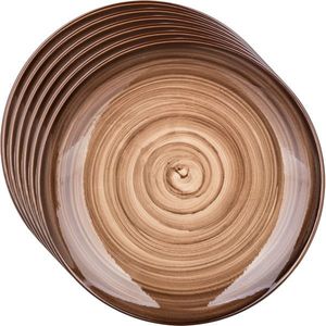 Banquet Súprava 6 plytkých tanierov Palas 27 cm, hnedá vyobraziť